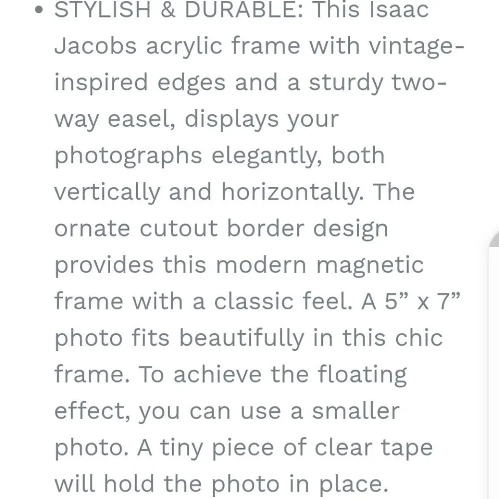 Isaac Jacobs Magnetic Vintage Inspired Cut-Out Border Magnetic Acrylic Frames-2‎